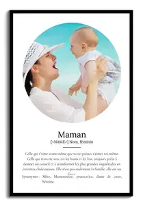 Créez un Poster Définition personnalisé 'Mama' avec vos photos et texte