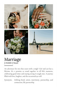 Personalize Your Marriage Definition Poster with Photos