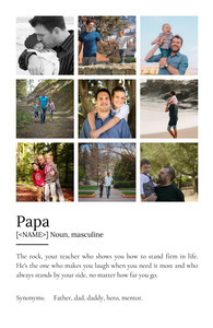 Personalized "Papa" Definition Poster - Create Your Unique Gift
