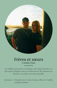 Poster Définition Personnalisé 'Frères et Sœurs' avec Photos