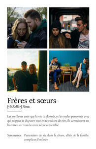 Poster Définition Personnalisé 'Frères et Sœurs' avec Photos