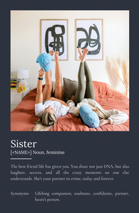 Create Your Personalized Sister Definition Poster – Add Up to 9 Photos