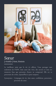 Poster Définition Personnalisé 'Sœur' - Cadeau Unique avec Photos et Texte Adaptable