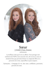 Poster Définition Personnalisé 'Sœur' - Cadeau Unique avec Photos et Texte Adaptable