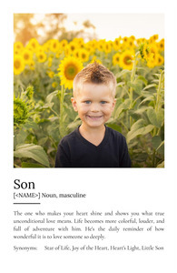 Create a Heartfelt Son Photo Definition Poster