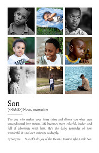 Create a Heartfelt Son Photo Definition Poster