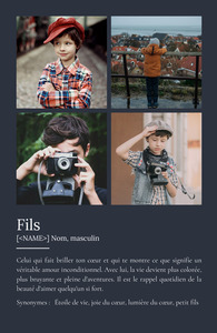 Poster Définition Personnalisé Fils - Cadeau Unique et Touchant