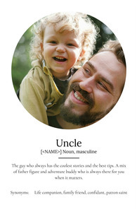 Create Your Personalized Uncle Definition Poster – Unique Gift!