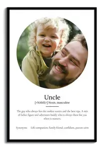 Create Your Personalized Uncle Definition Poster – Unique Gift!