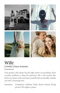 "Create Your Personalized Wife Definition Poster - Unique Gift Idea"