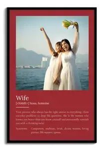 "Create Your Personalized Wife Definition Poster - Unique Gift Idea"