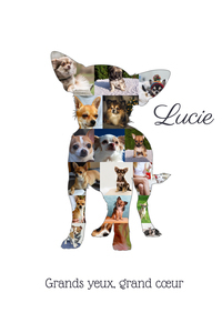 Collage Personnalisée Chihuahua - Créez de Touchants Souvenirs Visuels Collage Personnalisée Chihuahua - Créez de Touchants Souvenirs Visuels