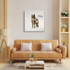 Collage Photo Silhouette Chien - Personnalisez avec Vos Photos et Texte Collage Photo Silhouette Chien - Personnalisez avec Vos Photos et Texte