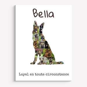 Collage Photo Silhouette Chien - Personnalisez avec Vos Photos et Texte Collage Photo Silhouette Chien - Personnalisez avec Vos Photos et Texte