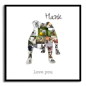 Create Your Custom Old English Bulldog Photo Collage: Personalize with Your Photos & Text