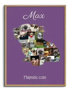 Create Your Own Shih Tzu Photo Collage - Personalize with Your Text