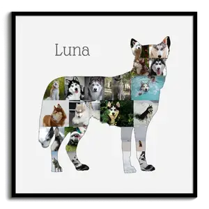 Create Your Own Husky Photo Collage - Personalized Gift for Dog Lovers