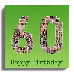Create a Custom 60th Birthday Alu-Dibond Photo Collage