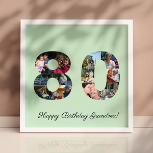 Create a Personalized 80th Birthday Photo Collage for Grandma