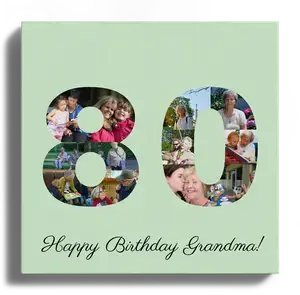 Create a Personalized 80th Birthday Photo Collage for Grandma