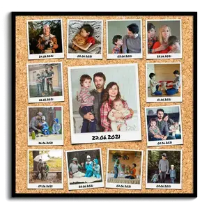 Create Your Own Polaroid Photo Collage with Customizable Text & Fun Backgrounds