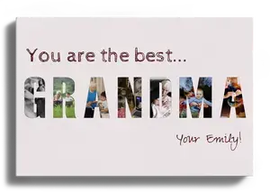 Create your GRANDMA Letter Photo Collage - 13 Photos, Personalized Gift