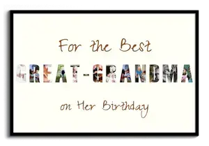 Personalized Great-Grandma Photo Letter Collage – Create yours for her birthday