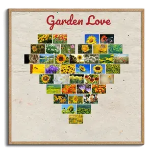 Create Your Own Heart Canvas Collage: Garden Love! Perfect for Custom Memories