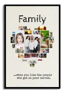 Create Your Own Family Heart Collage - Personalized Quotes for a Special Touch