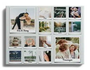 Create Your Wedding Polaroid Acrylic Collage: Personalize with Photos & Text