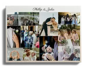 Create Your Personalized Wedding Canvas Collage - Unique Gift for Newlyweds