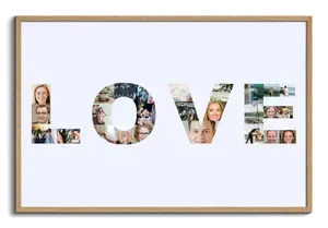 Create Your Own "LOVE" Wedding Photo Collage - A Romantic Personalized Gift