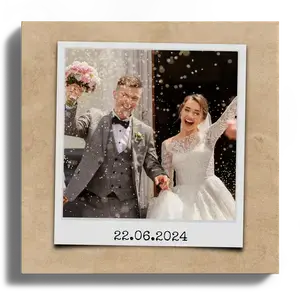 Create Your Wedding Polaroid: Personalize with Date, Text & Dedications
