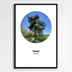 Create Your Stylish 'Heimat' Photo Poster: Personalize with Text & Images!
