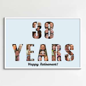 Create Your Personalized Retirement 38 Years Photo Collage Poster Gift