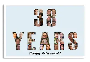 Create Your Personalized Retirement 38 Years Photo Collage Poster Gift