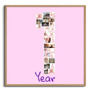 Create Your Baby's First Year Photo Collage - Personalized 1st Birthday Gift