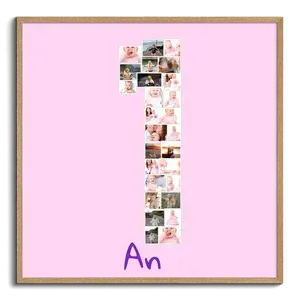 Collage 1er Anniversaire: Création Personnalisée avec Photos et Texte