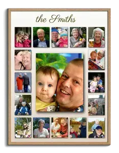Create a Family Photo Collage Poster: Personalize with Your Photos & Text
