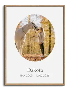 Create a Horse Memorial Photo Collage Poster with Name & Dates for Your Beloved Horse