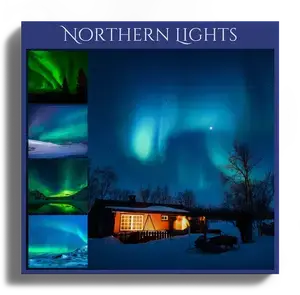 Premium Nature Collage Print – Create your aurora, waterfall, rainbow & storm art
