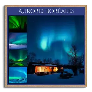 Créez un collage photo nature: aurores, arcs-en-ciel, orages – impression premium