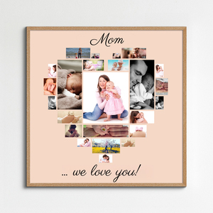 Create a Heart Collage for Mom - Personalize "We Love You" Tribute