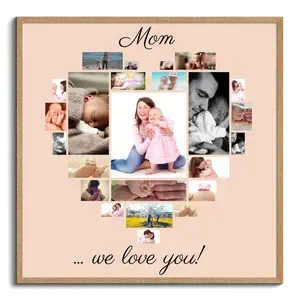 Create a Heart Collage for Mom - Personalize "We Love You" Tribute