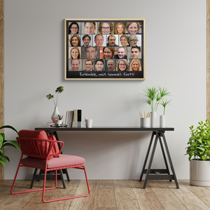 Collage Portrait d'Équipe: Cadeau Motivant pour Bureau ou Événements Collage Portrait d'Équipe: Cadeau Motivant pour Bureau ou Événements