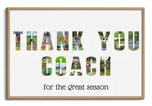 Create a Custom Photo Collage to Thank Your Coach with Personalized Message