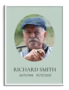Create a Custom Memorial Portrait Plaque - Personalize with Love