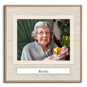 Create a Retro-Style Tribute Photo for Marta's Memorial