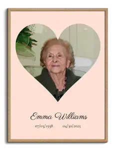 Create a Heart-Shaped Memorial Collage - Personalize in Memory