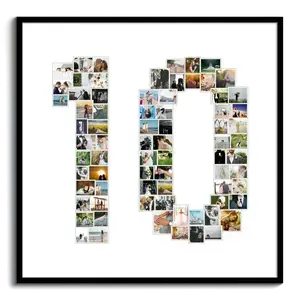 Personalize Your '10' Photo Collage for Special Anniversaries & Milestones!